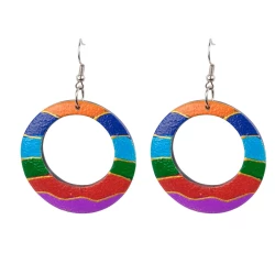 Pendientes Aros madera PE651BA