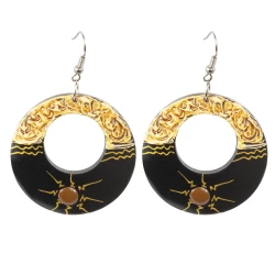 Pendientes Aro madera PE657BA