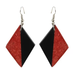 Pendientes coral geometricos PE679BA