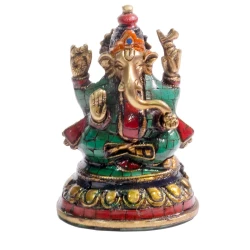 Ganesh bronce con piedras