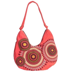 Bolso tela hippie estampado