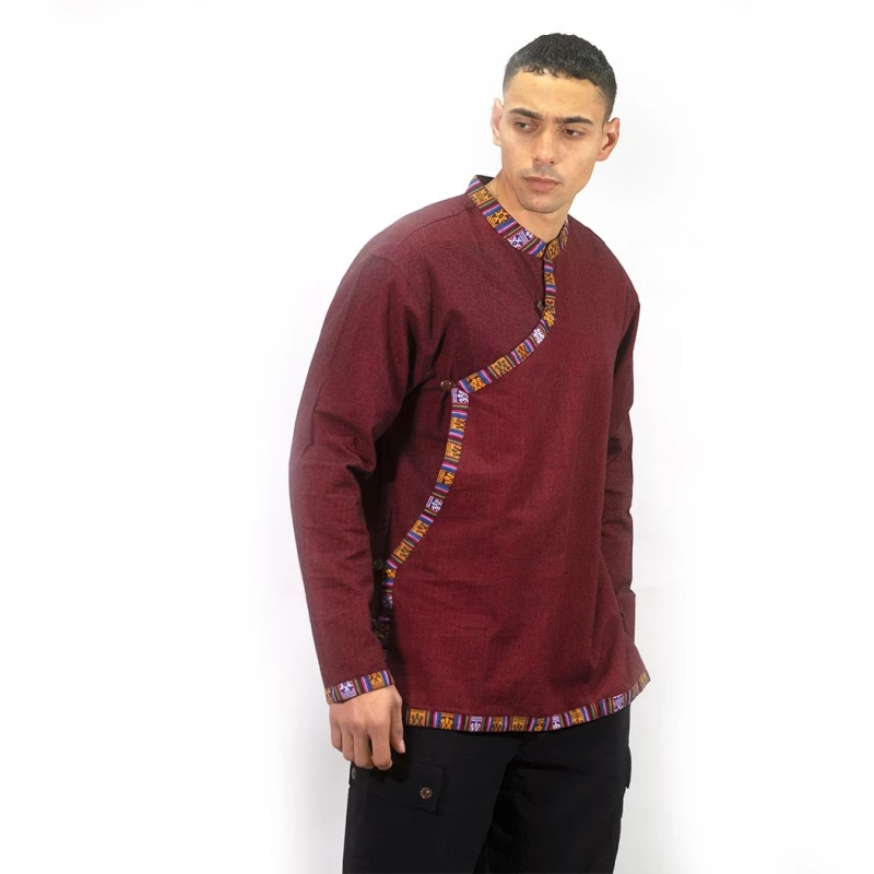 Camisa tibetana hombre KTNE2103