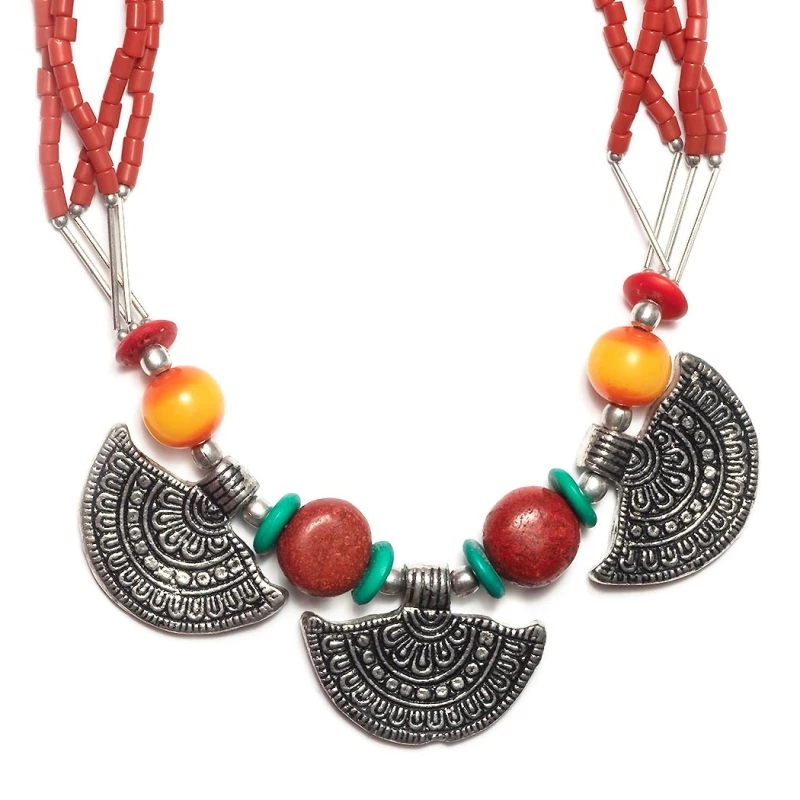 Collar etnico estilo azteca CL180IN