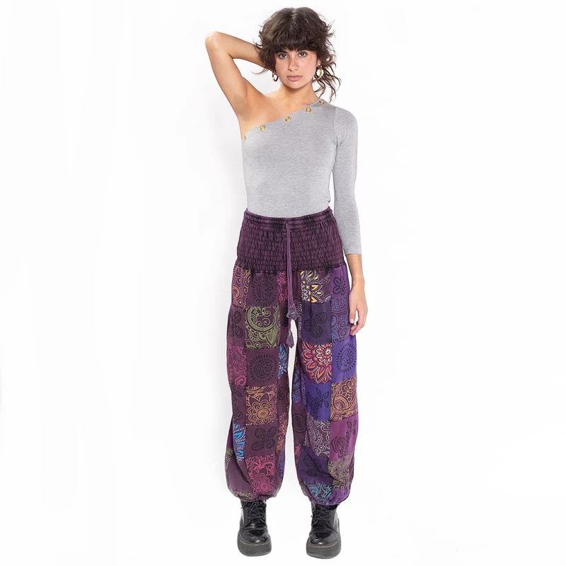 Pantalon bombacho patchwork TRNE2305 Pantalon bombacho patchwork TRNE2305