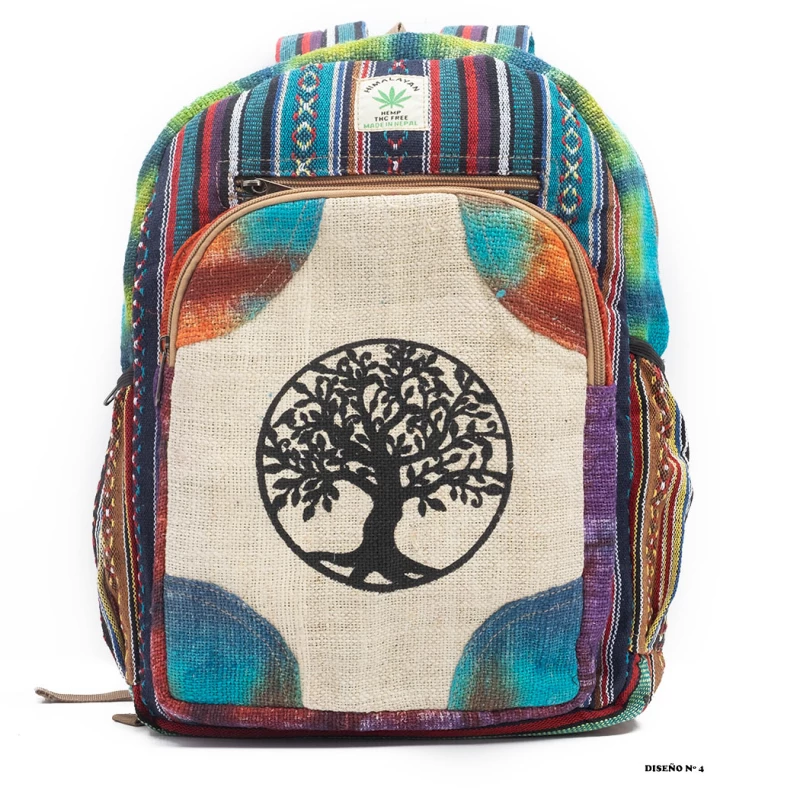 Mochila de cañamo Arbol de la vida