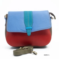 Bolso de piel de estilo Boho multicolor