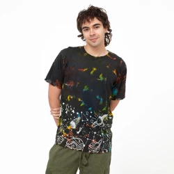 Camiseta manga corta soles hippie hombre SHNE2202