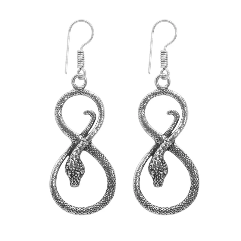 Pendientes serpientes entrelazadas PE838IN