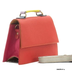 Bolso pequeño de piel mujer multicolor BG443