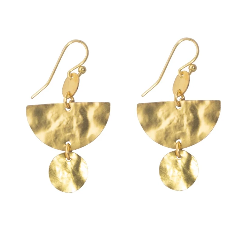 Pendientes geometricos de laton PE848IN