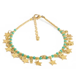Tobillera fina boho con estrellas TO83IN