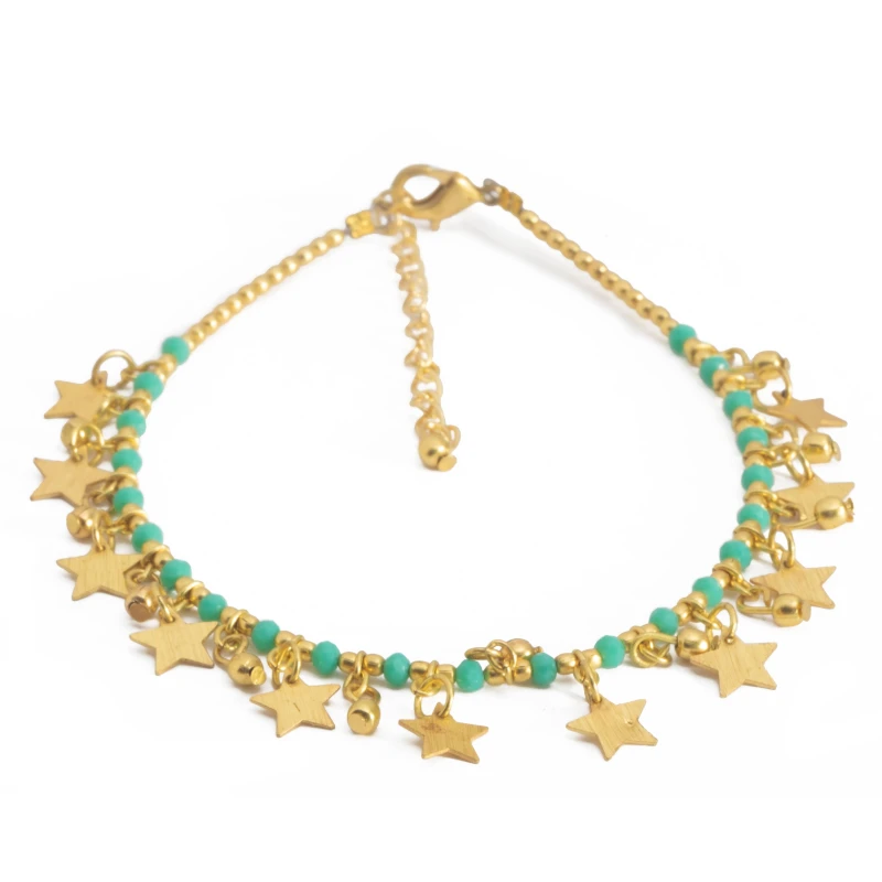 Tobillera fina boho con estrellas TO83IN