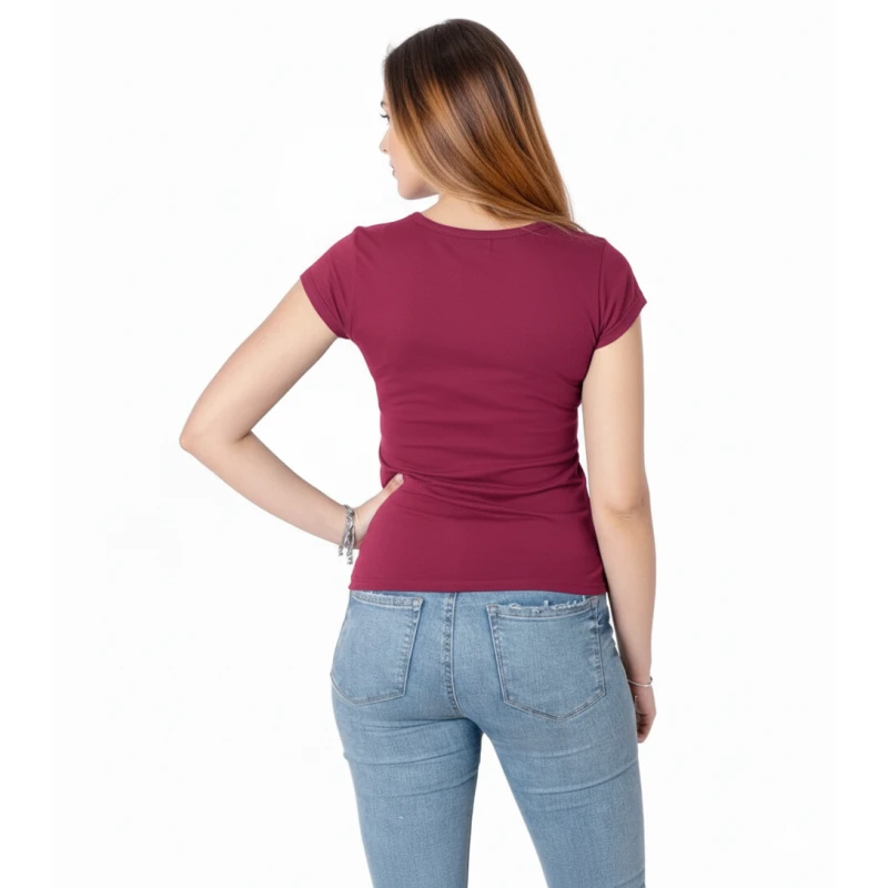 Camiseta de algodón con bordados mandala y serigrafía artesanal TPNE1906