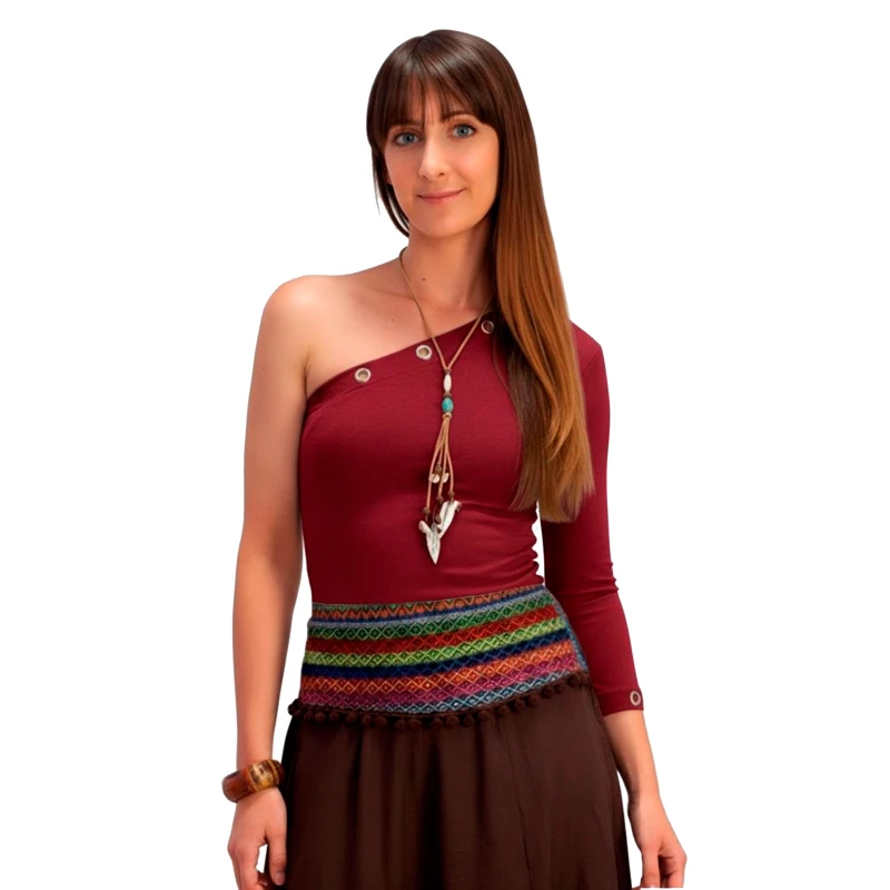 Top de manga larga con escote asimétrico TPTH1821