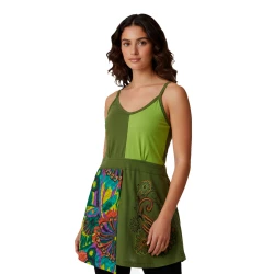 Top de mujer de algodón con bordado artesanal TPNE1603