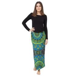 Tejido de algodón orgánico con estampado manual