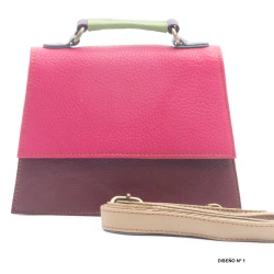 Bolso pequeño de piel mujer multicolor BG443