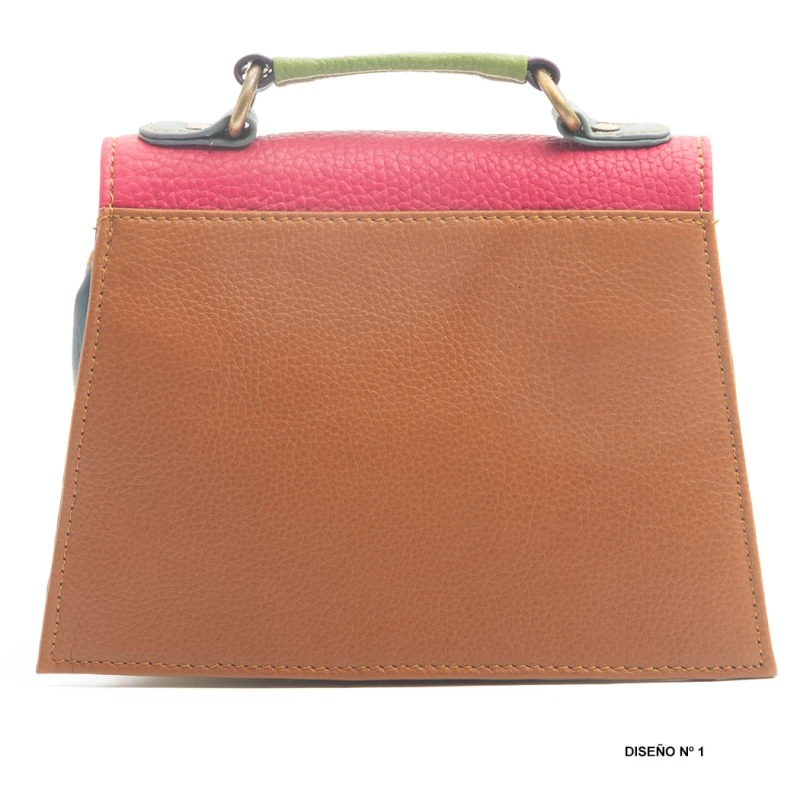 Bolso pequeño de piel mujer multicolor BG443