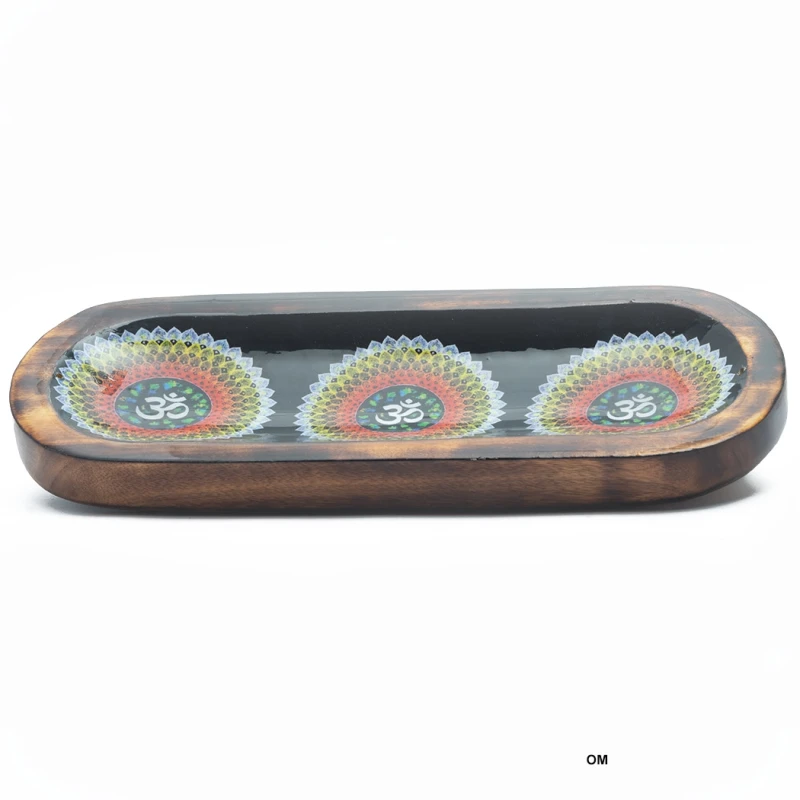 Incensario de madera grande decorado con estilo étnico hindú