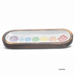 Incensario de madera grande decorado con estilo étnico hindú