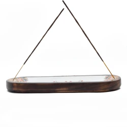 Incensario de madera grande decorado con estilo étnico hindú