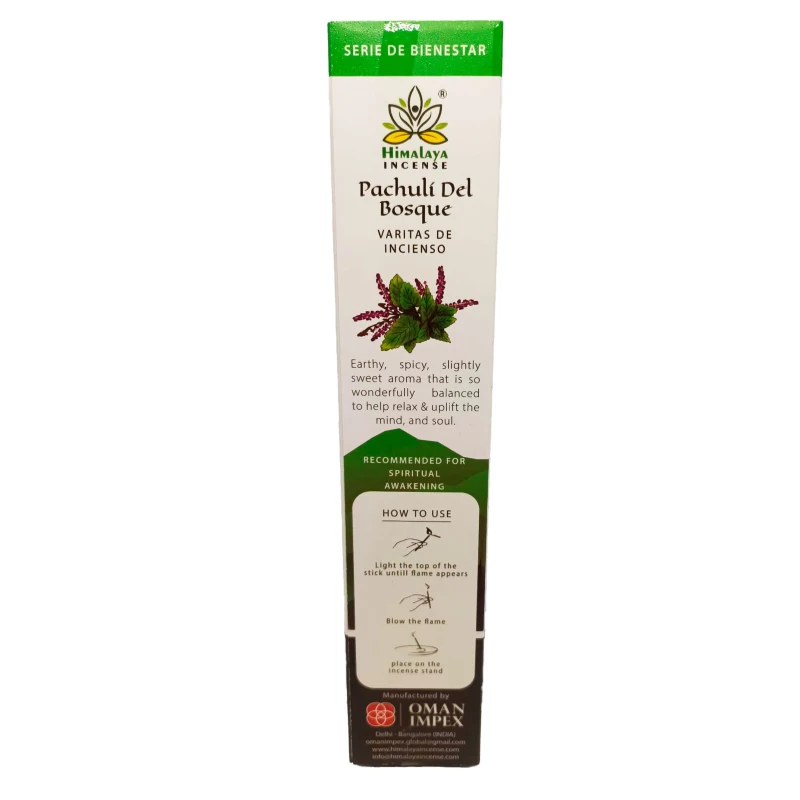 Caja de incienso de pachulí Forest Patchouli