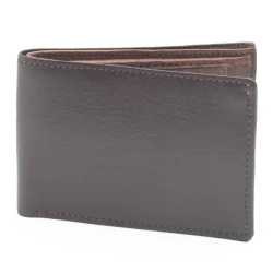 Billetera de Piel Pequeña Rectangular con Tarjetero y Monedero