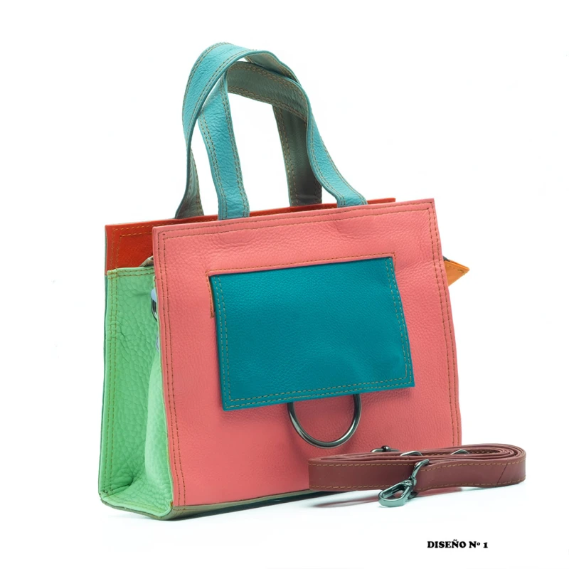 Bolso de piel multicolor Bolso de piel multicolor