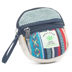 Monedero de cáñamo circular estilo étnico y natural