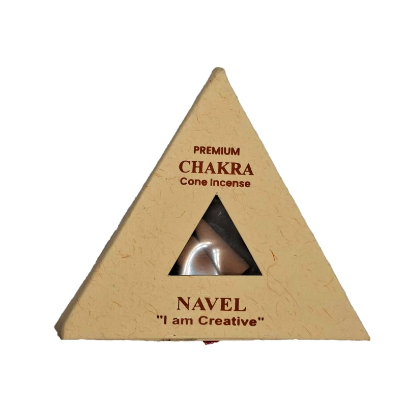 Conos de incienso natural de sándalo chakra ombligo