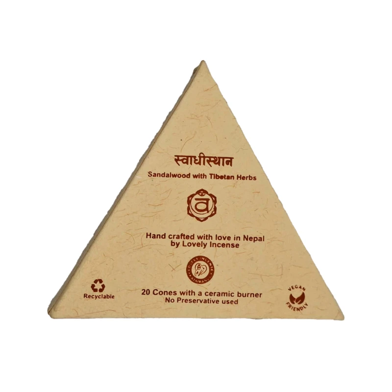 Conos de incienso de sándalo con quemador cerámico