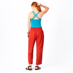 Pantalón recto hippie de rayón