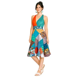 Vestido de mujer verano estampado patchwork