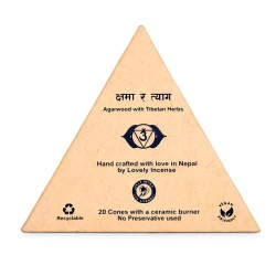 Incienso en conos de agarwood con hierbas tibetanas elaborado en Nepal