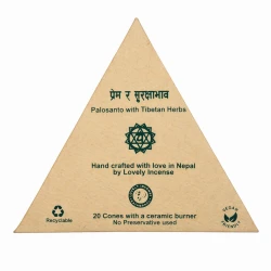 Conos de incienso de palo santo con quemador cerámico Conos de incienso de palo santo con quemador cerámico