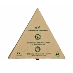 Conos de incienso de cedro con quemador cerámico