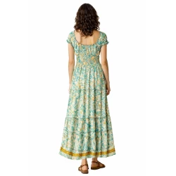 Vestido largo de poliseda estampado para verano