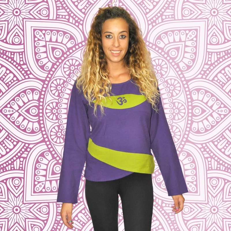 Camisa étnica de algodón estilo hippie para mujer Om TPNE1724